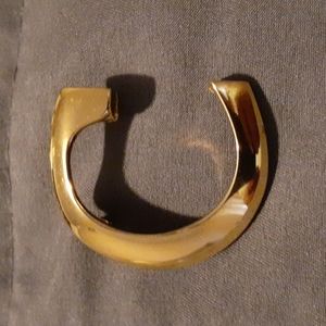 Gold Plated Anne Klein C Brooch. 1 1/2" (L5 121)
